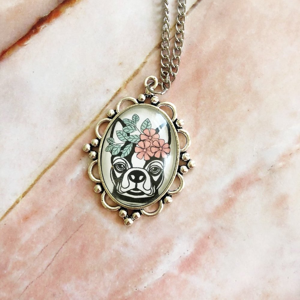 Boston Terrier Dog Lover Necklace Dog Lover Gift
